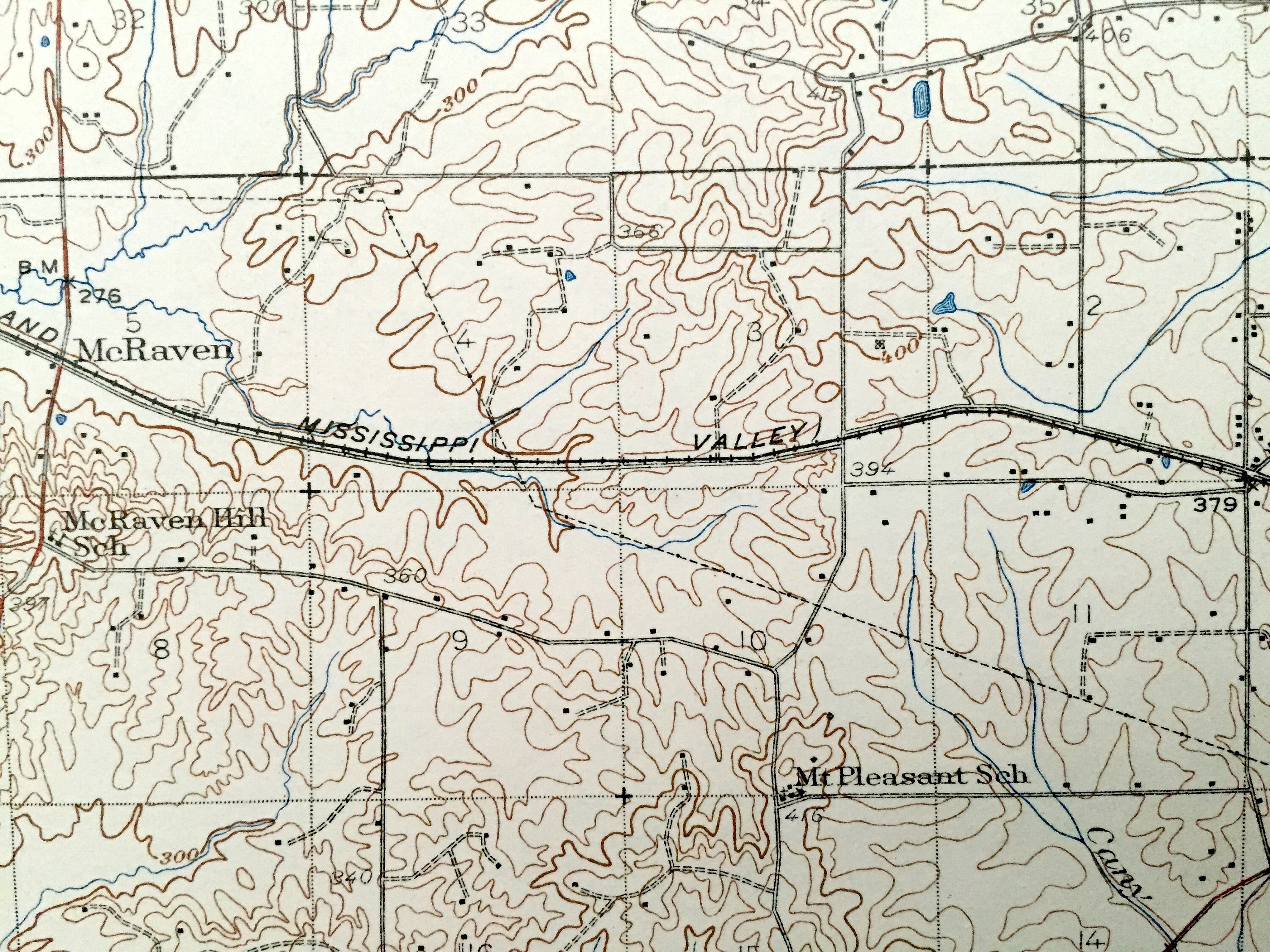 Antique Raymond Mississippi 1937 US Geological Survey Etsy