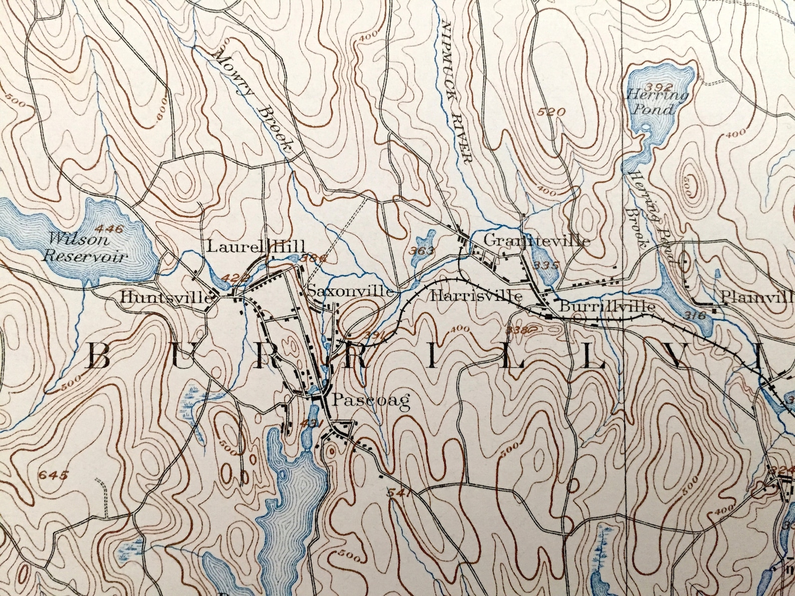 Antique Burrillville Rhode Island 1894 US Geological Survey Etsy