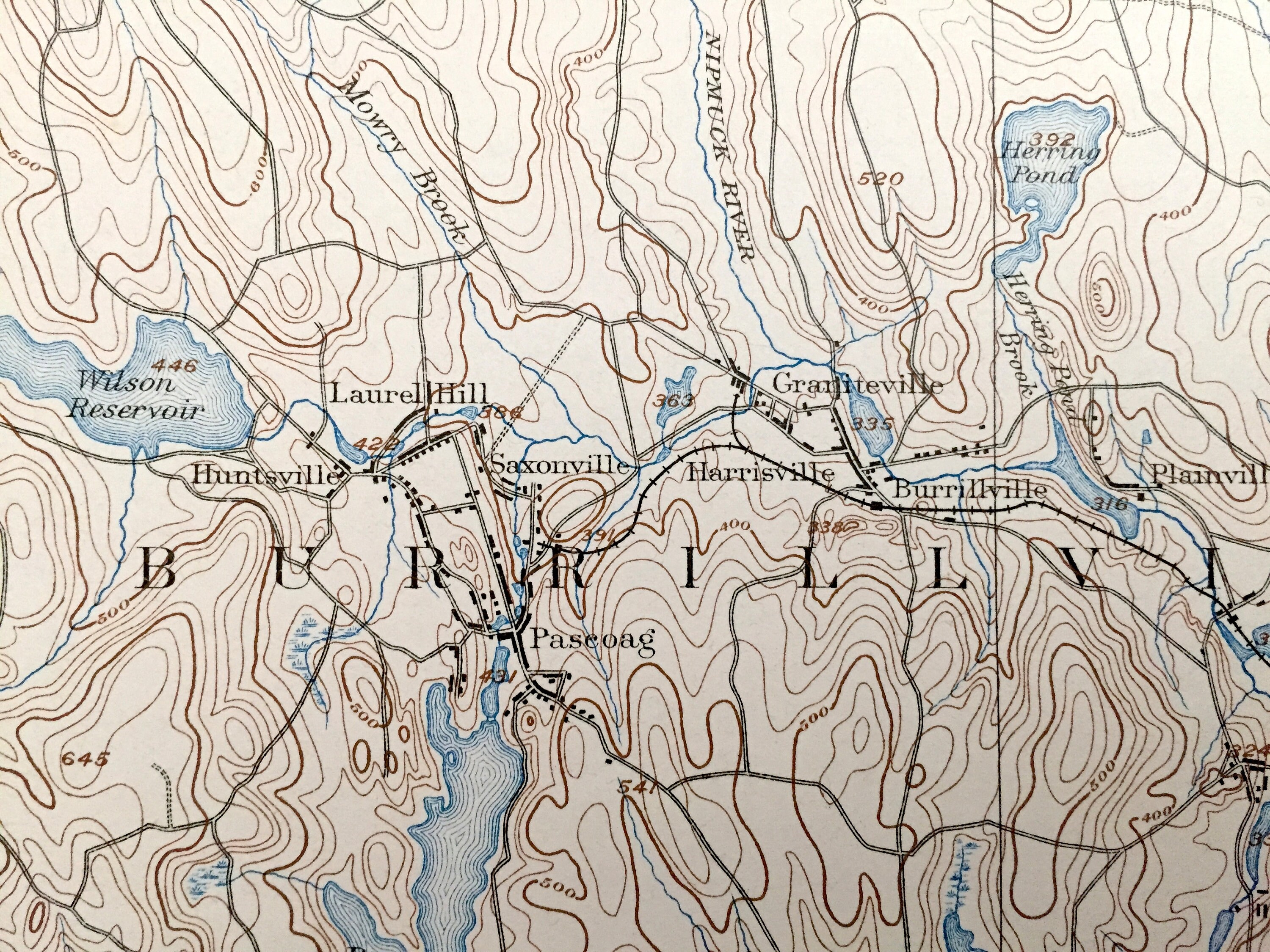 Antique Burrillville Rhode Island 1894 US Geological Survey Etsy