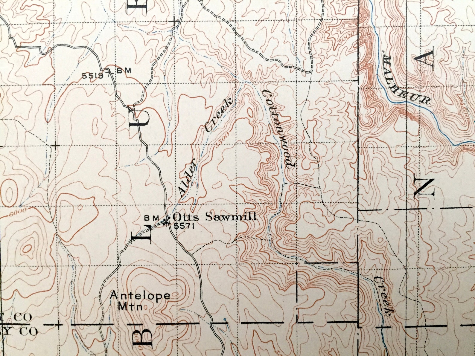 Antique Ironside Mountain Oregon 1908 US Geological Survey Etsy