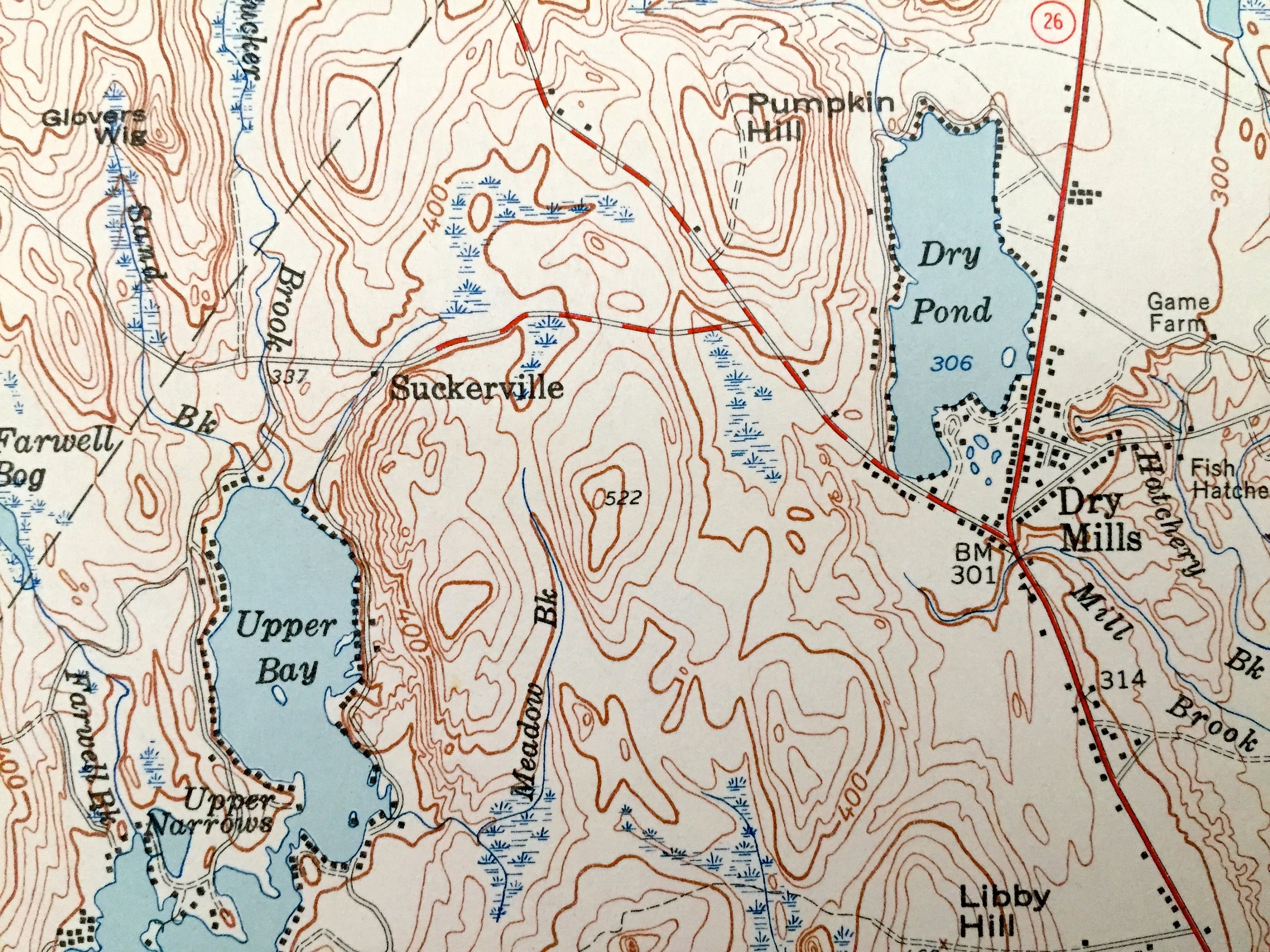 Antique Sebago Lake, Maine 1957 US Geological Survey Topographic Map ...