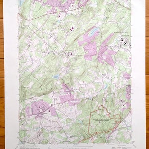 Antique Mendham, New Jersey 1954 US Geological Survey Topographic Map – Randolph, Harding, Morris, Denville, Mine Hill, Mount Freedom, NJ