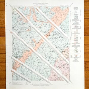 Antique Gettysburg, Pennsylvanie Carte topographique de l’US Geological Survey de 1908 – Huntington, Reading, Cumberland, Mount Pleasant, Oxford, PA