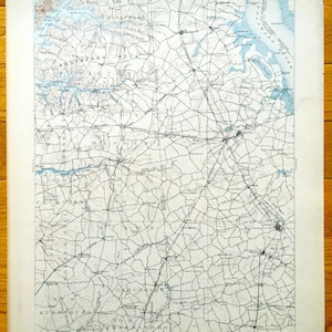 Carte topographique antique de Douvres, Delaware 1906 de l'US Geological Survey – Smyrna, Wyoming, Chesapeake, Nord-Est, Goldsboro, Cecilton, Maryland DE