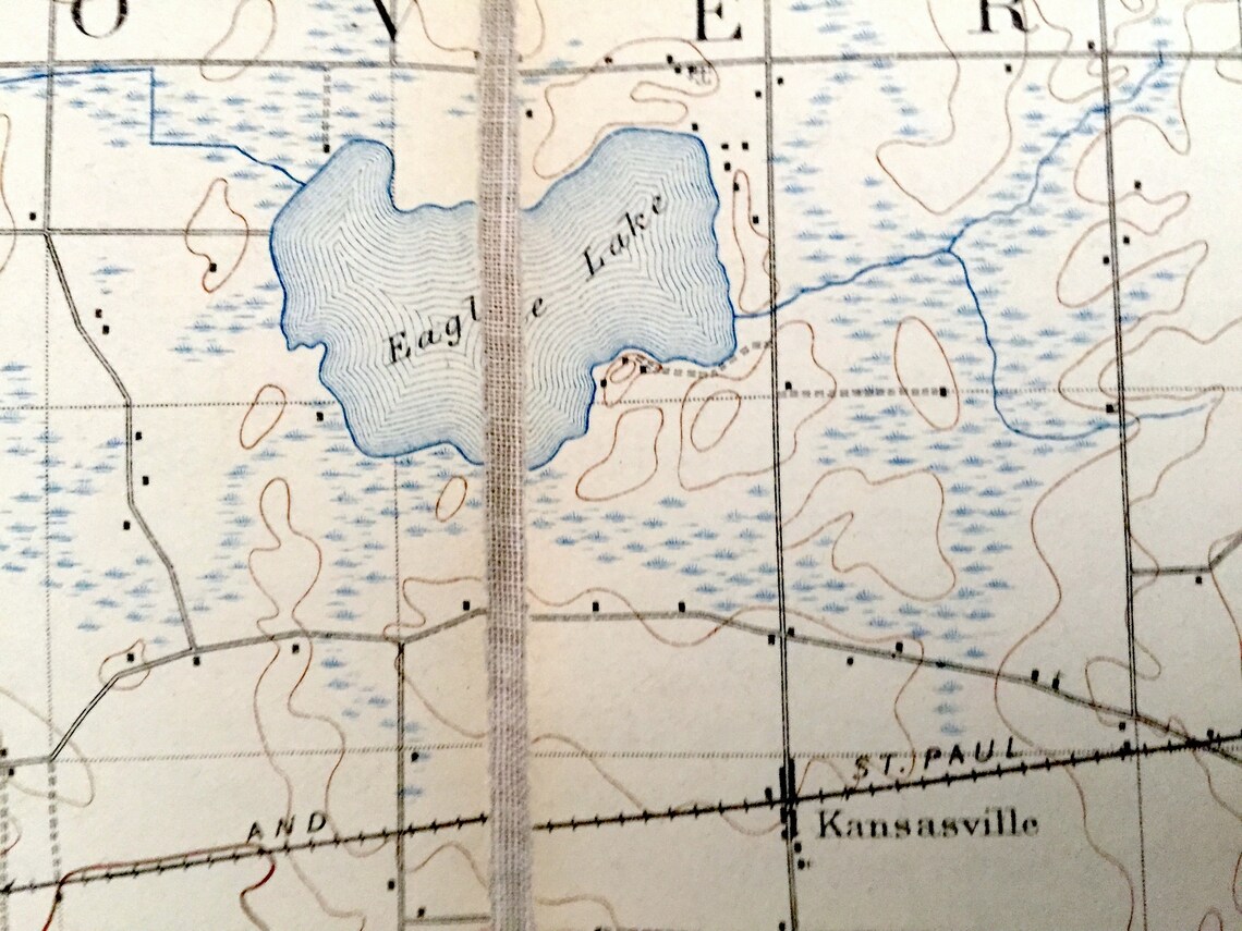 Antique Silver Lake Wisconsin 1906 US Geological Survey Etsy