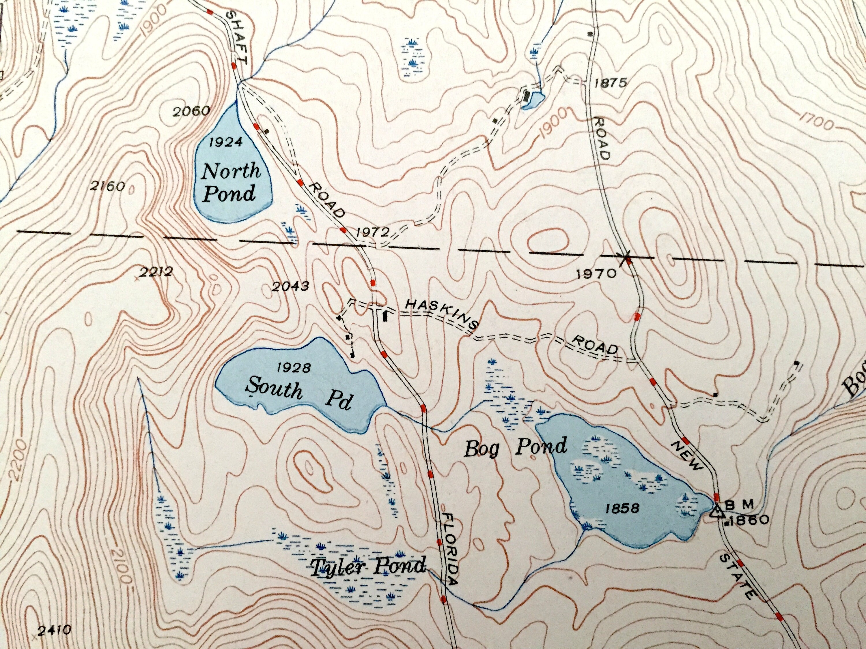 Antique North Adams Massachusetts 1948 US Geological Survey Etsy