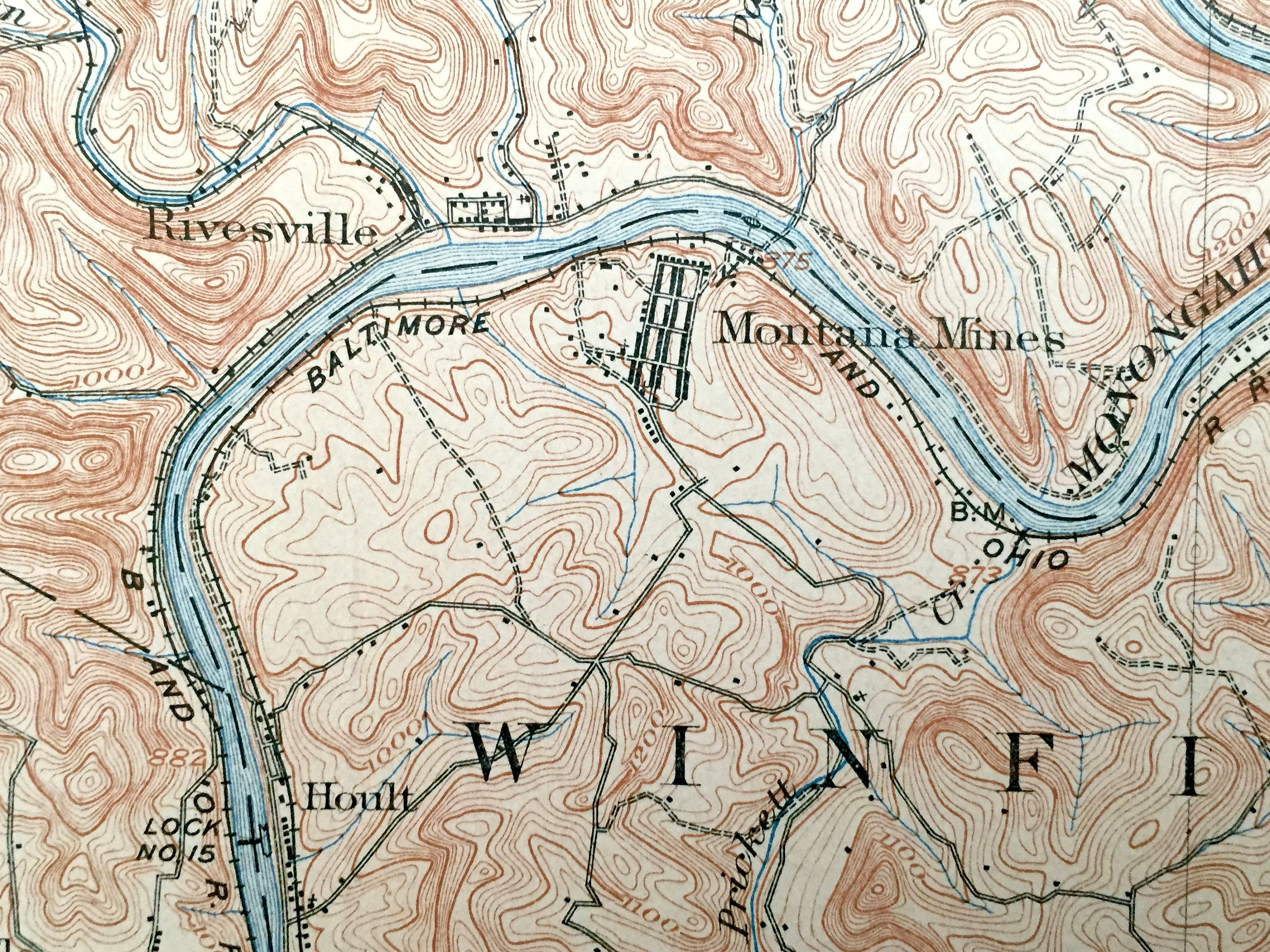 Antique Blacksville West Virginia 1904 US Geological Survey Etsy