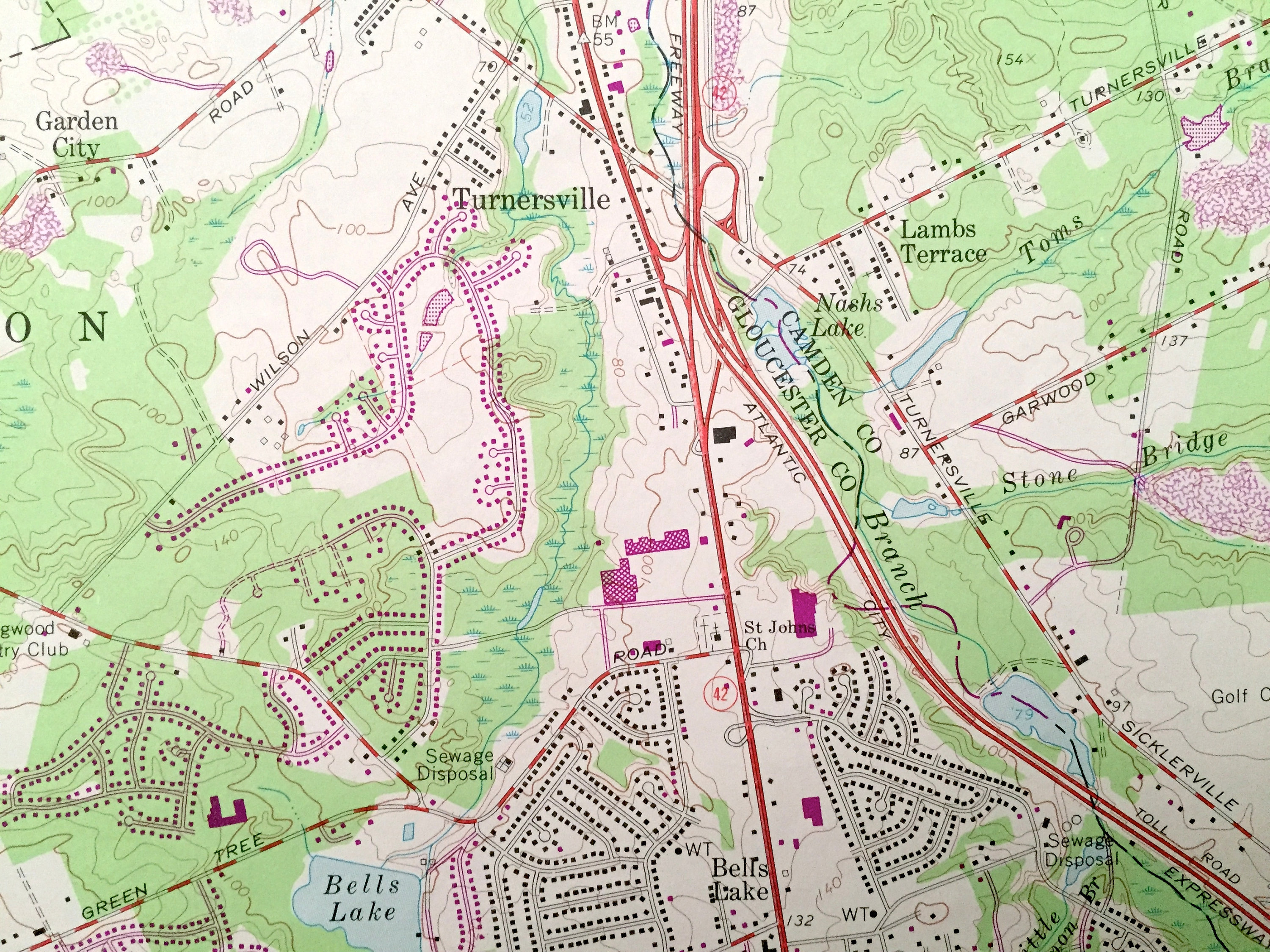 Antique Runnemede New Jersey 1967 US Geological Survey Etsy UK
