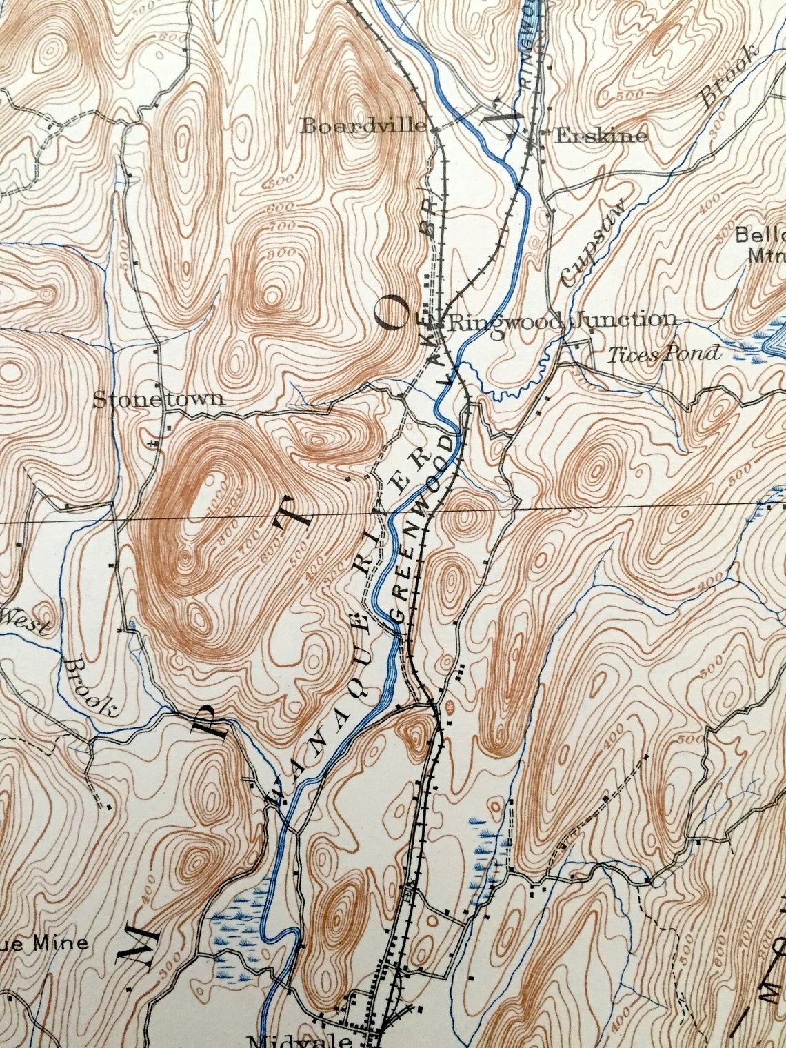 Antique Greenwood Lake New Jersey & New York 1910 US Etsy UK