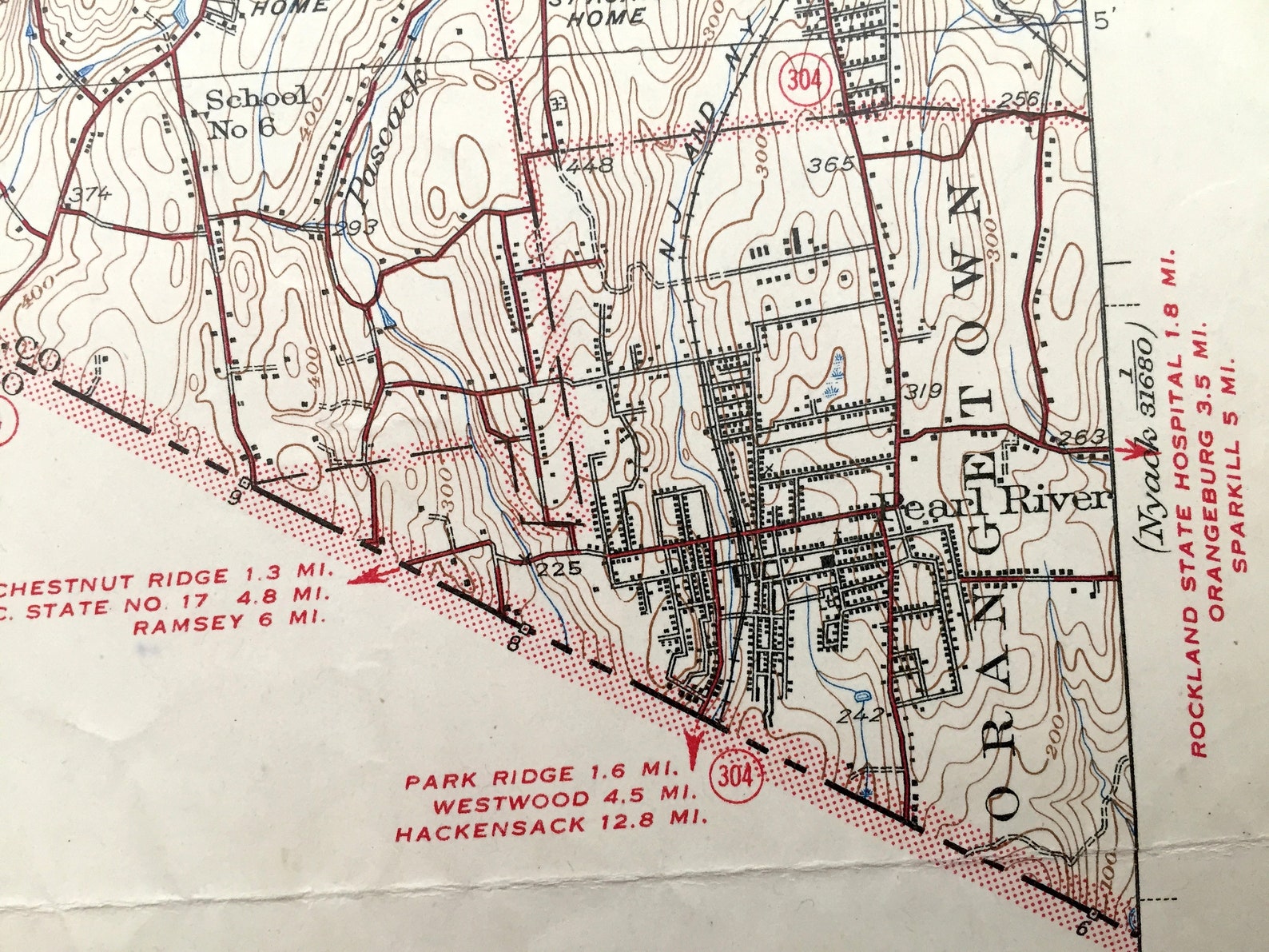 Antique Ramapo New York 1938 US Geological Survey Map Etsy