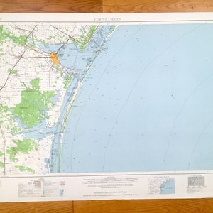 Antiguo Corpus Christi, Texas 1960 Us Geological Survey Topographic Map – Aransas Pass, Kingsville, Robstown, Bishop, Neuces County, TX