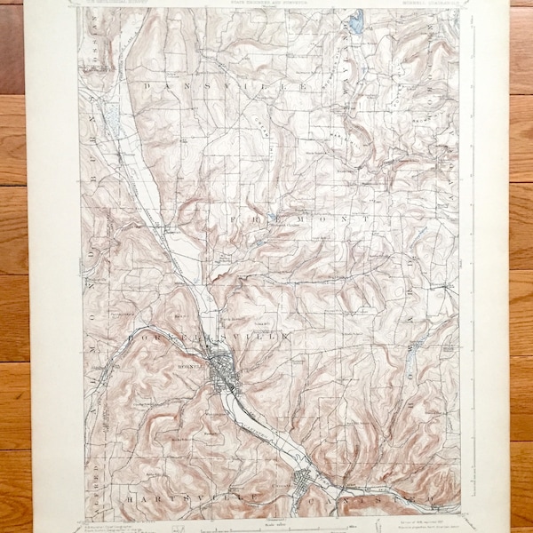 Cohocton Ny Map Etsy