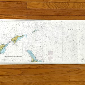 Antique Block Island Sound 1980 US Coast Guard Nautical Map – Plum Island, Orient Point, Hamptons, Westerly, Watch Hill, Rhode Island