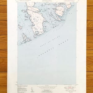 Mapa topográfico antiguo de la isla Great Wass, Maine, 1950, del Servicio Geológico de EE. UU. (condado de Washington, Beals, Jonesport, golfo de Maine, ME)
