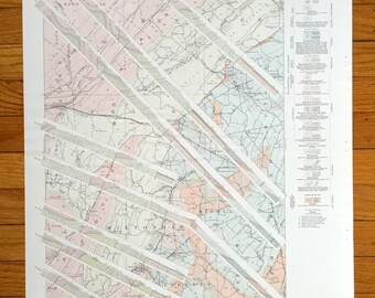 Antique Fairfield, Pennsylvania 1909 US Geological Survey Topographic Map – Adams, Cumberland, Franklin County, Gettysburg Battlefield, PA