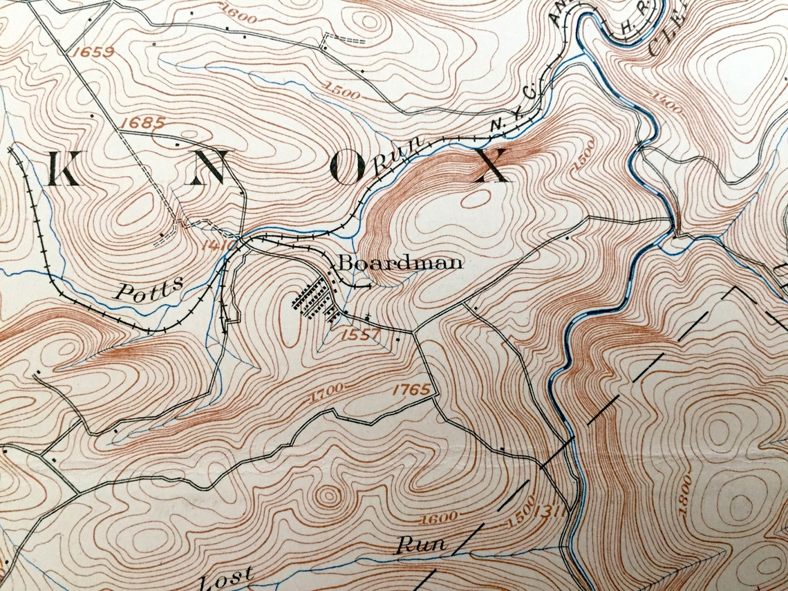 Antique Houtzdale Pennsylvania 1905 US Geological Survey Etsy