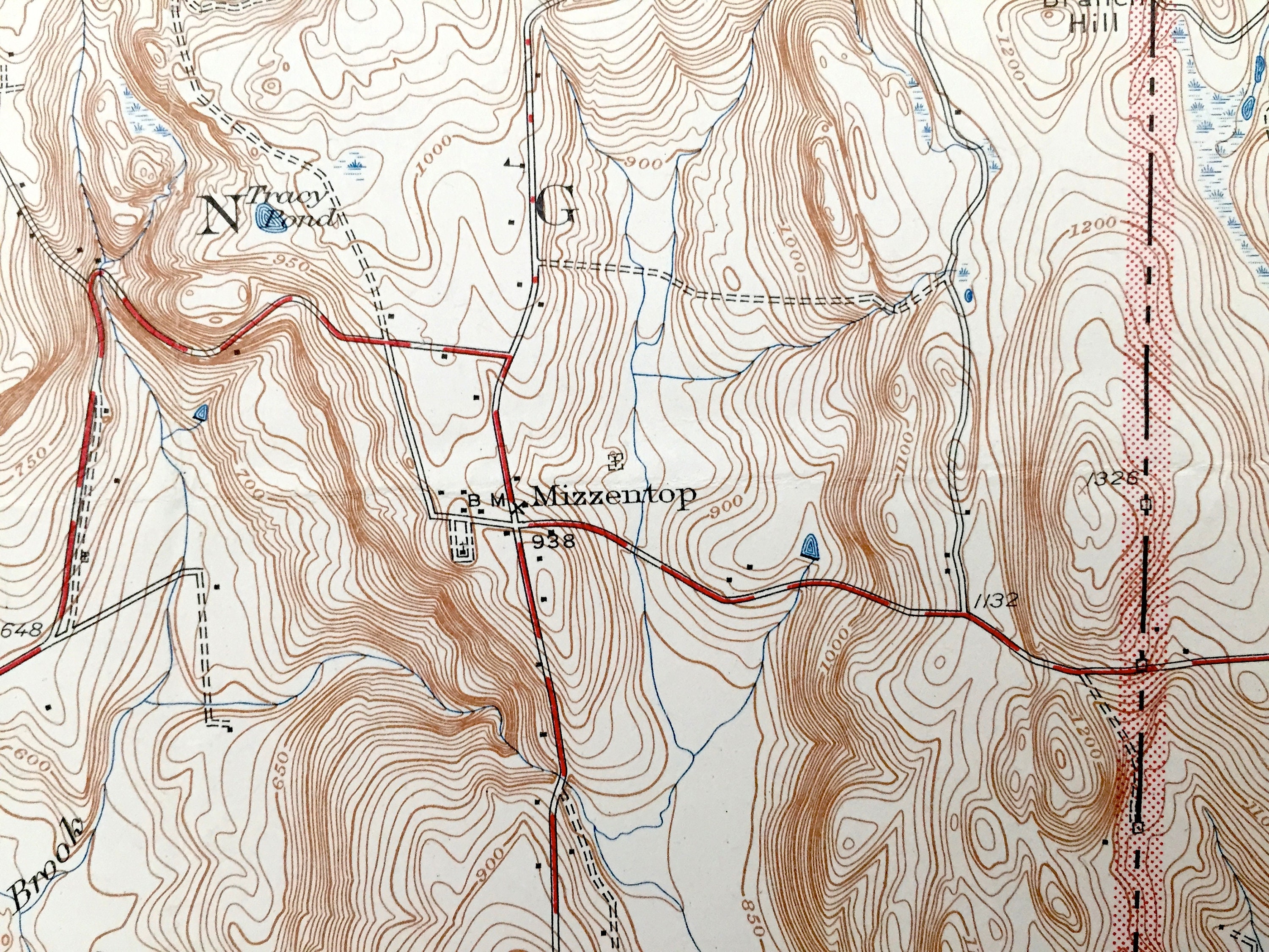 Antique Pawling, New York 1947 US Geological Survey Topographic Map Dover, Patterson, Sherman
