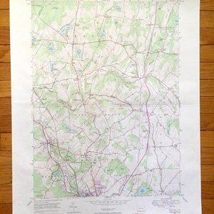Antique Dalton, Pennsylvania 1946 US Geological Survey Topografische kaart - Wyoming, Lackawanna County, Benton, Greenfield, Abingtons, Scott PA