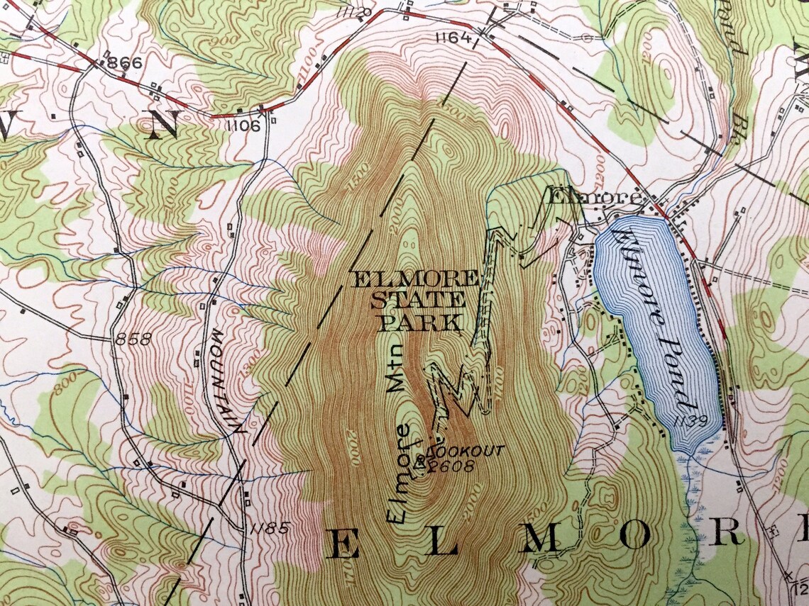 Antique Hyde Park Vermont 1953 US Geological Survey Etsy