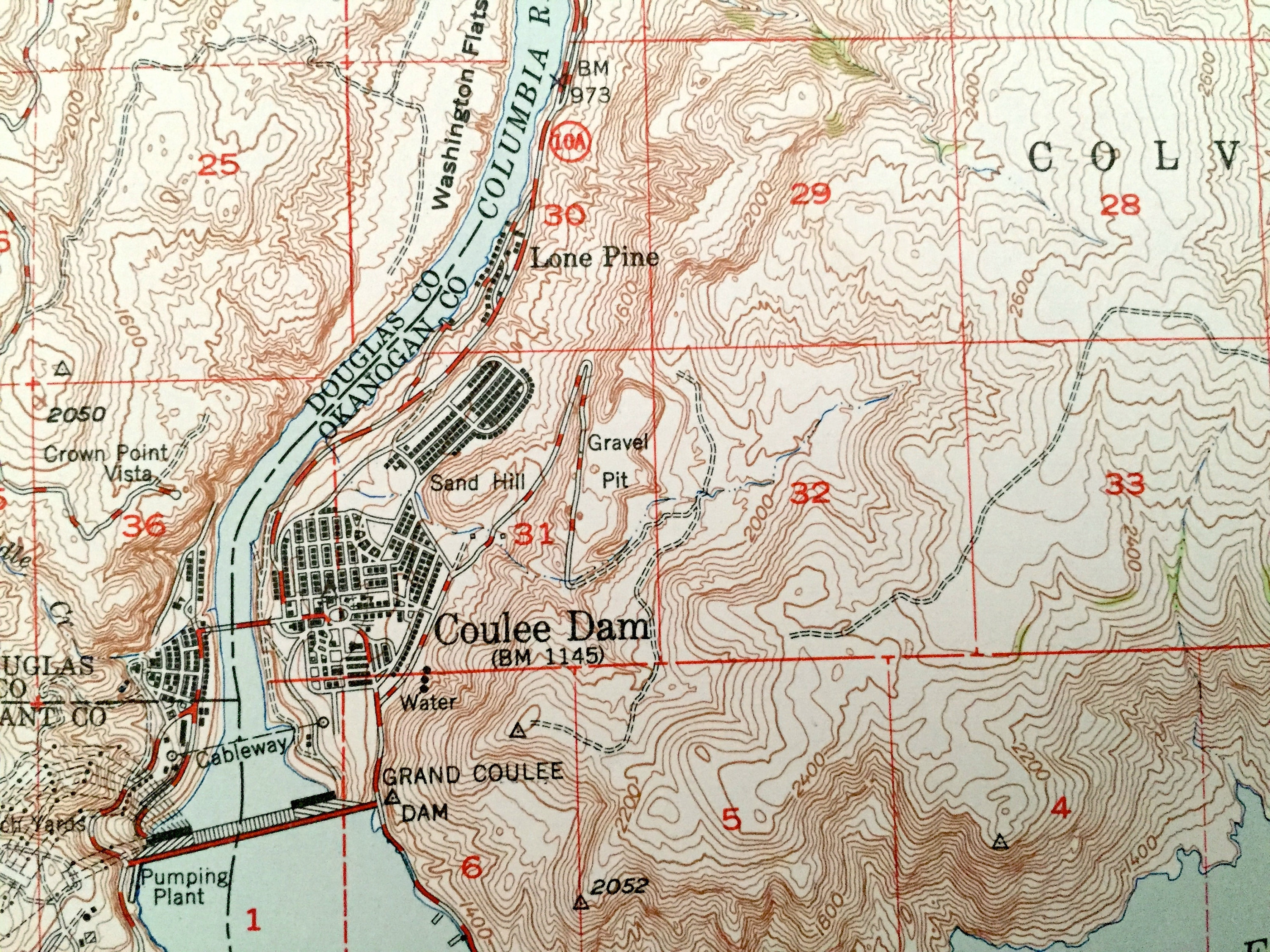 Washington Dams Map