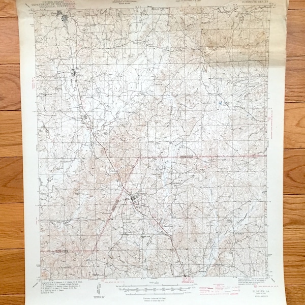 Hornbeck Louisiana Map Etsy