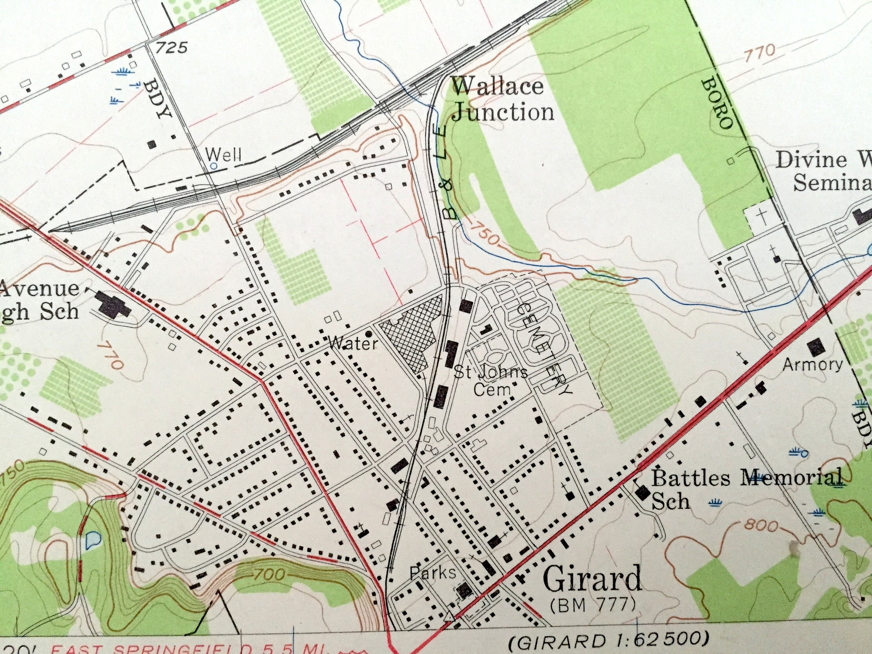 Antique Fairview, Pennsylvania 1957 US Geological Survey Topographic
