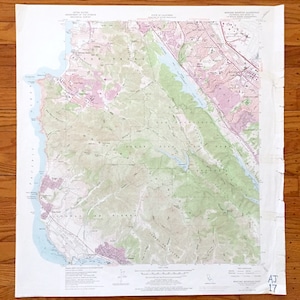 Antique Montara Mountain, Californie Carte topographique de l’US Geological Survey de 1956 – Buri Buri, San Mateo, Pedro, San Francisco, El Granada, Californie