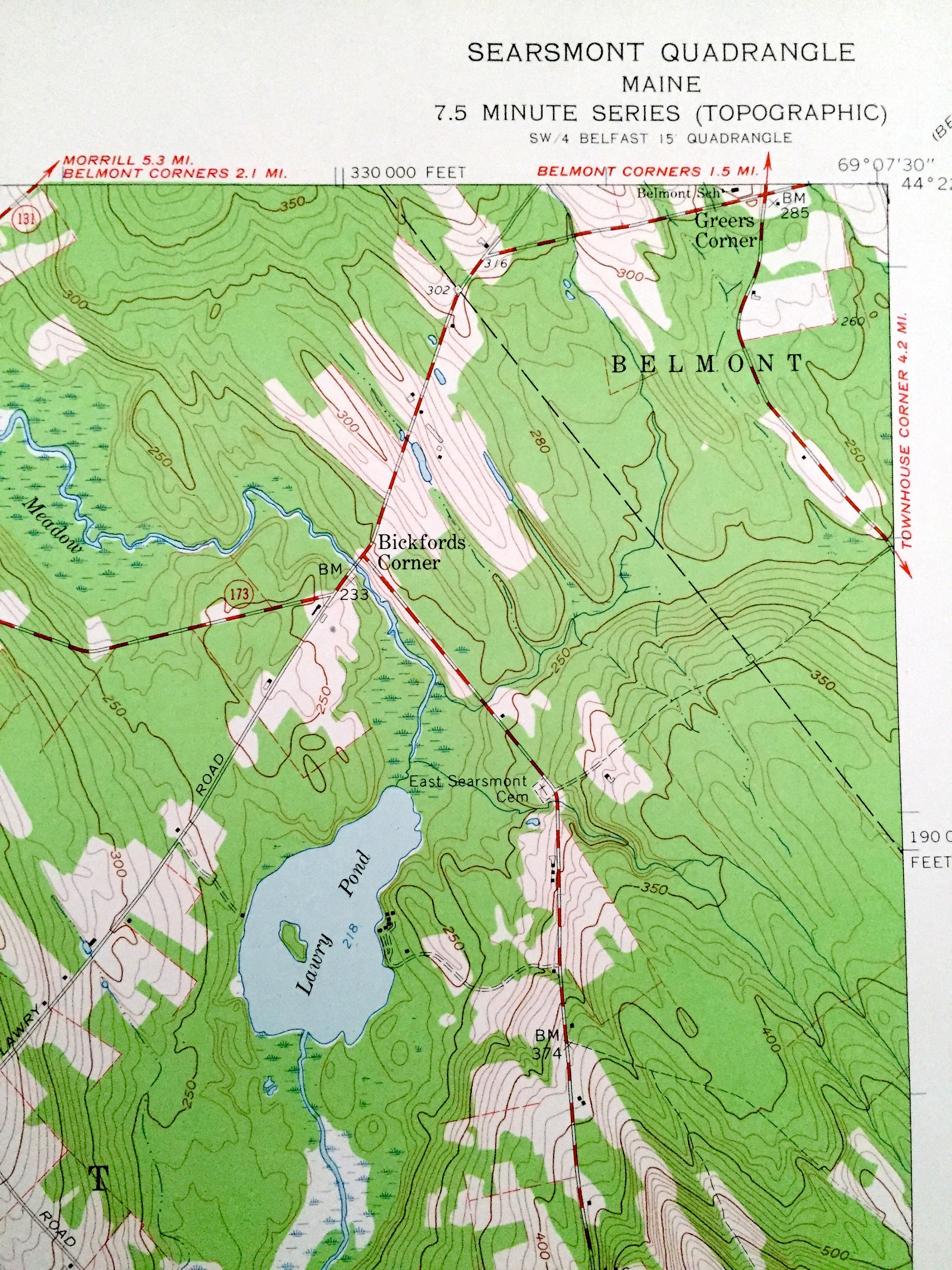Antiker Searsmont Maine 1960 US 1960 Erdstudie Topographic Etsy.de