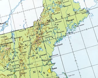 1946年アメリカ東部アンティーク地図 – アメリカ、海岸、ニューヨーク
