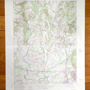 Antique Gladstone, New Jersey 1954 US Geological Survey Topographic Map – Somerset, Hunterdon, Morris County, Chester, Mendham, Peapack, NJ