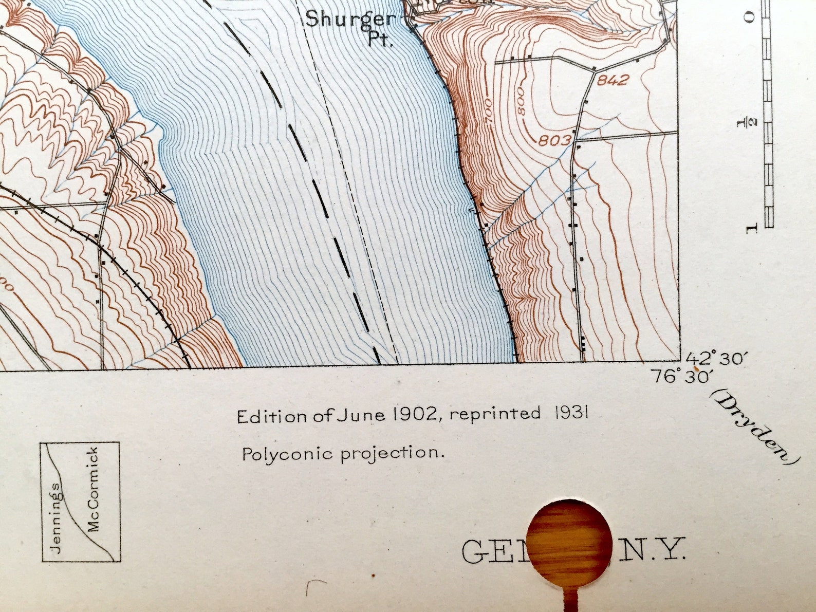 Antique Genoa New York 1902 US Geological Survey Topographic Etsy