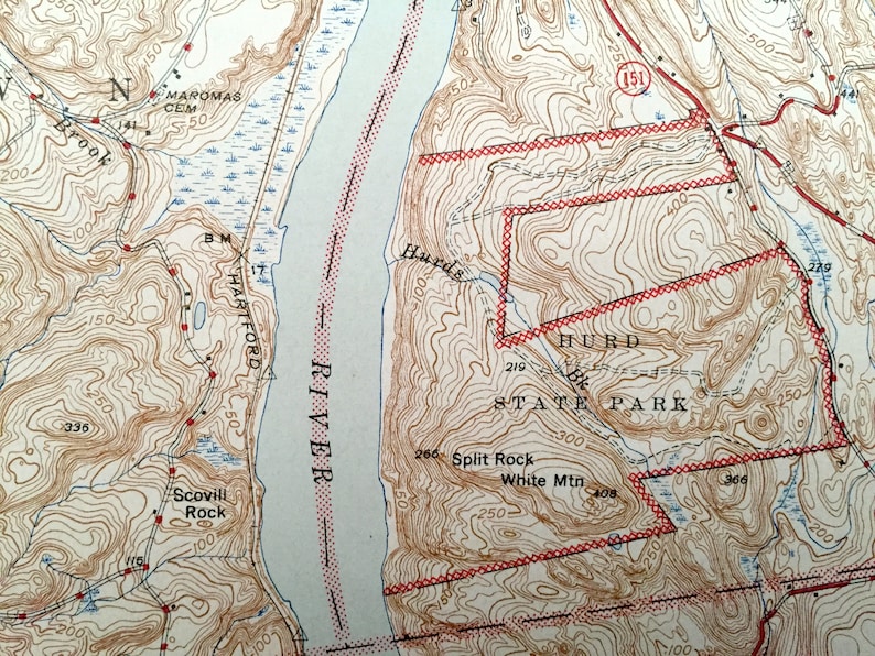 Antique Middle Haddam Connecticut 1945 US Geological Survey Etsy