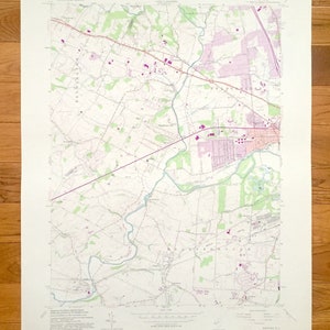 Antike Raritan, New Jersey 1955 US Geological Survey topographische Karte – Hunterdon, Somerset County, Readington, Bridgewater, Hillsborough NJ