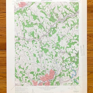 Antike Canonsburg, Pennsylvania 1960 US Geologische Untersuchung, topographische Karte – Washington, Allegheny County, North Strabane, Chartiers, Cecil
