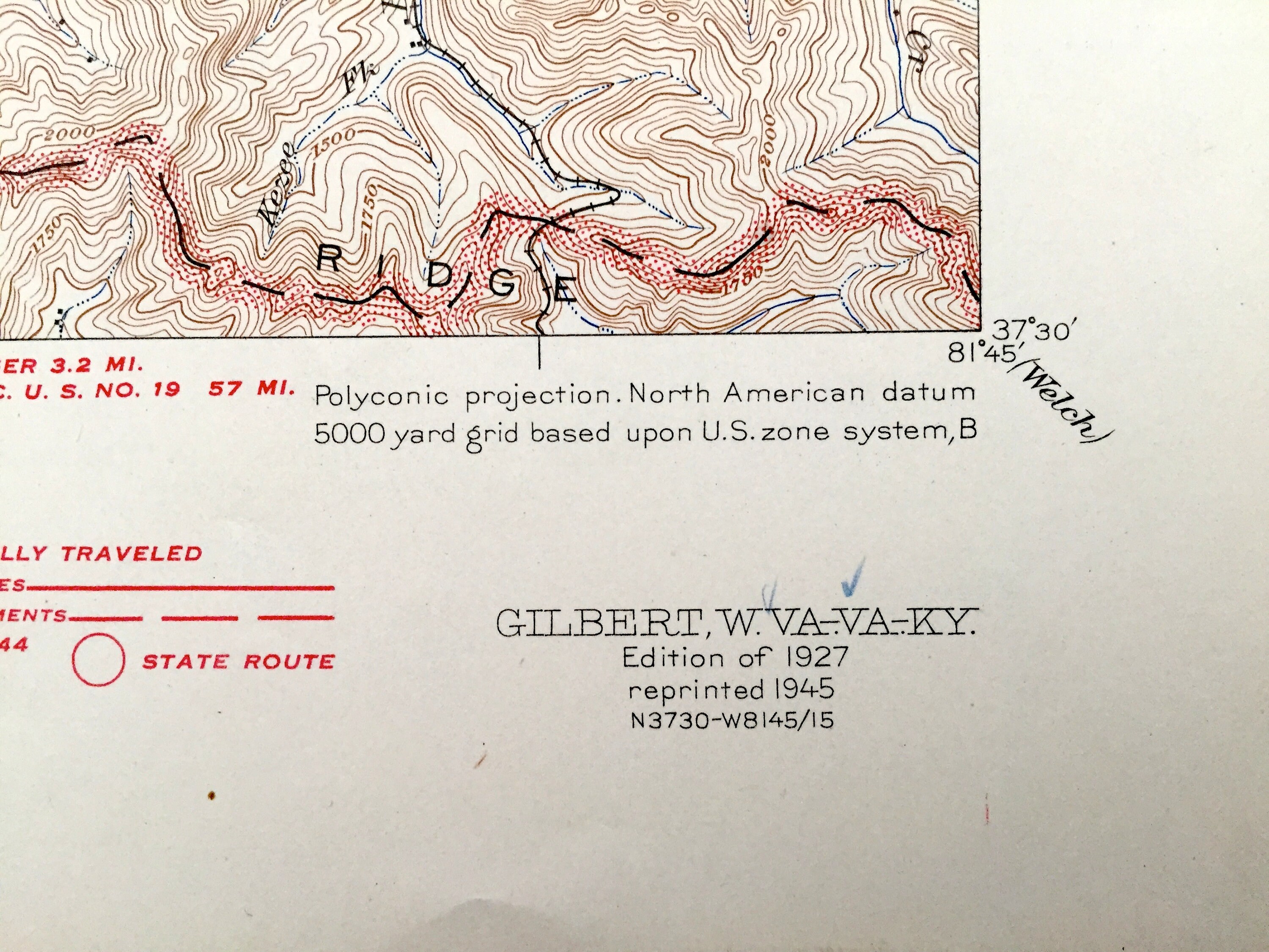 Antique Gilbert West Virginia 1927 US Geological Survey Etsy