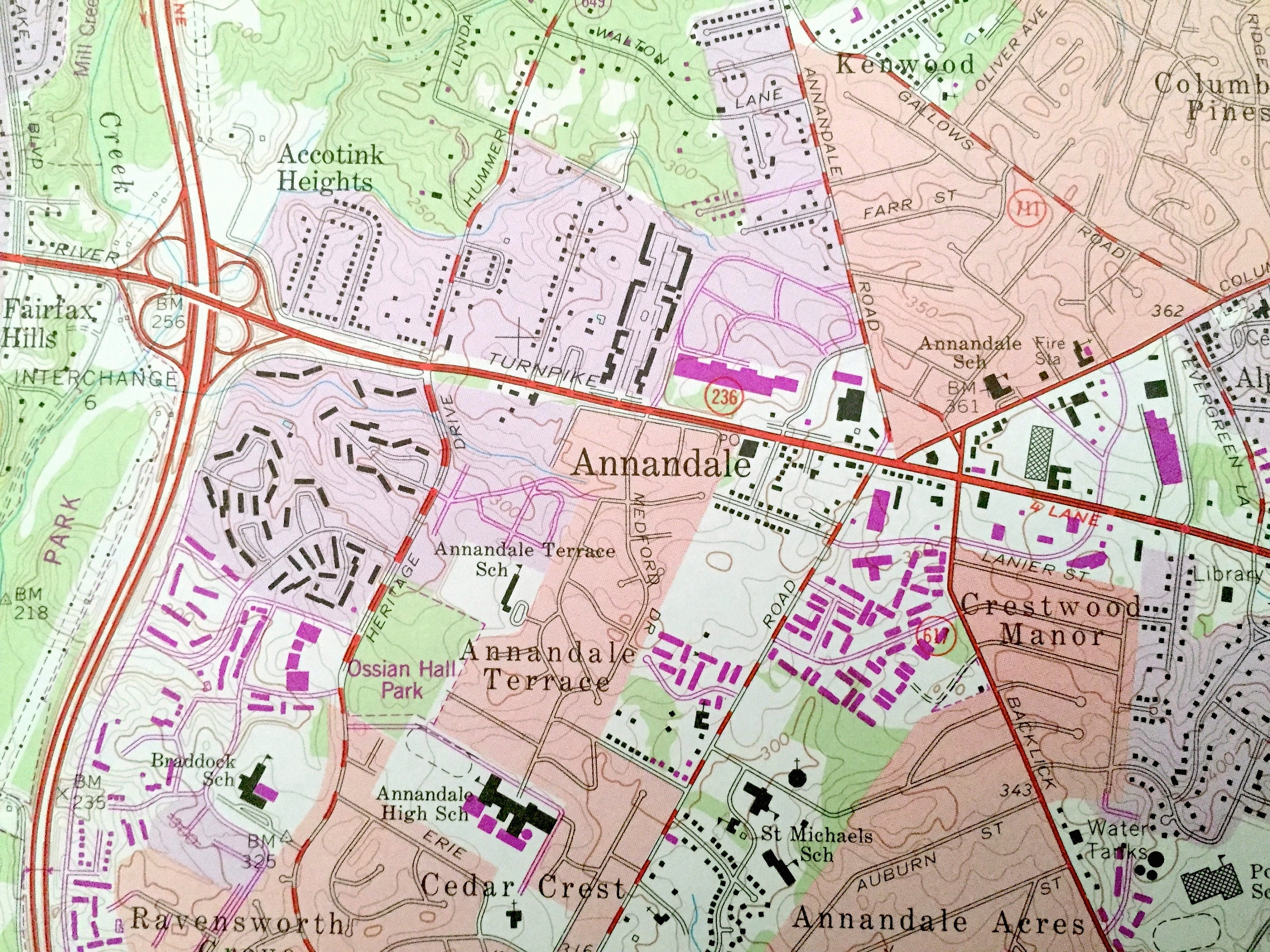 Antique Annandale Virginia 1965 US Geological Survey Etsy UK