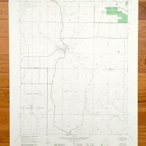 アンティーク グランディン、ミズーリ州 1968 年米国地質調査所地形図 - カーター、リプリー郡 マーク トウェイン国有林 リトル ブラック リバー MO