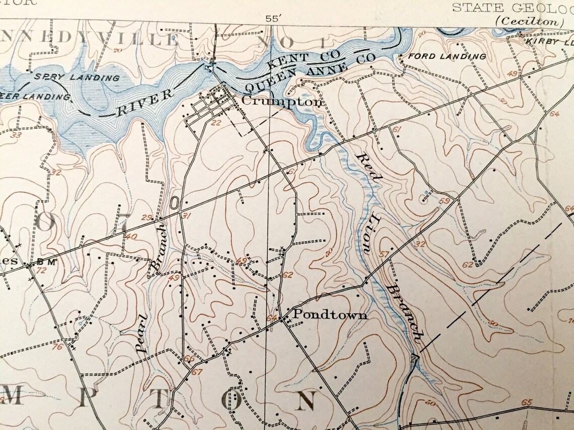 Antique Barclay Maryland 1905 US Geological Survey Etsy