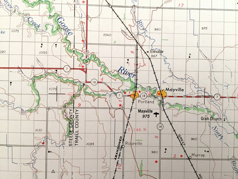 Antique Grand Forks North Dakota 1952 US Geological Survey Etsy