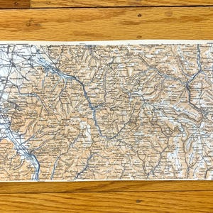 Antique 1911 Offenburg, Germany Map from Baedekers Guide Atlas – Baden-Württemberg, Gengenbach, Oberkirch, Oppenau, Freudenstadt, Peterstal