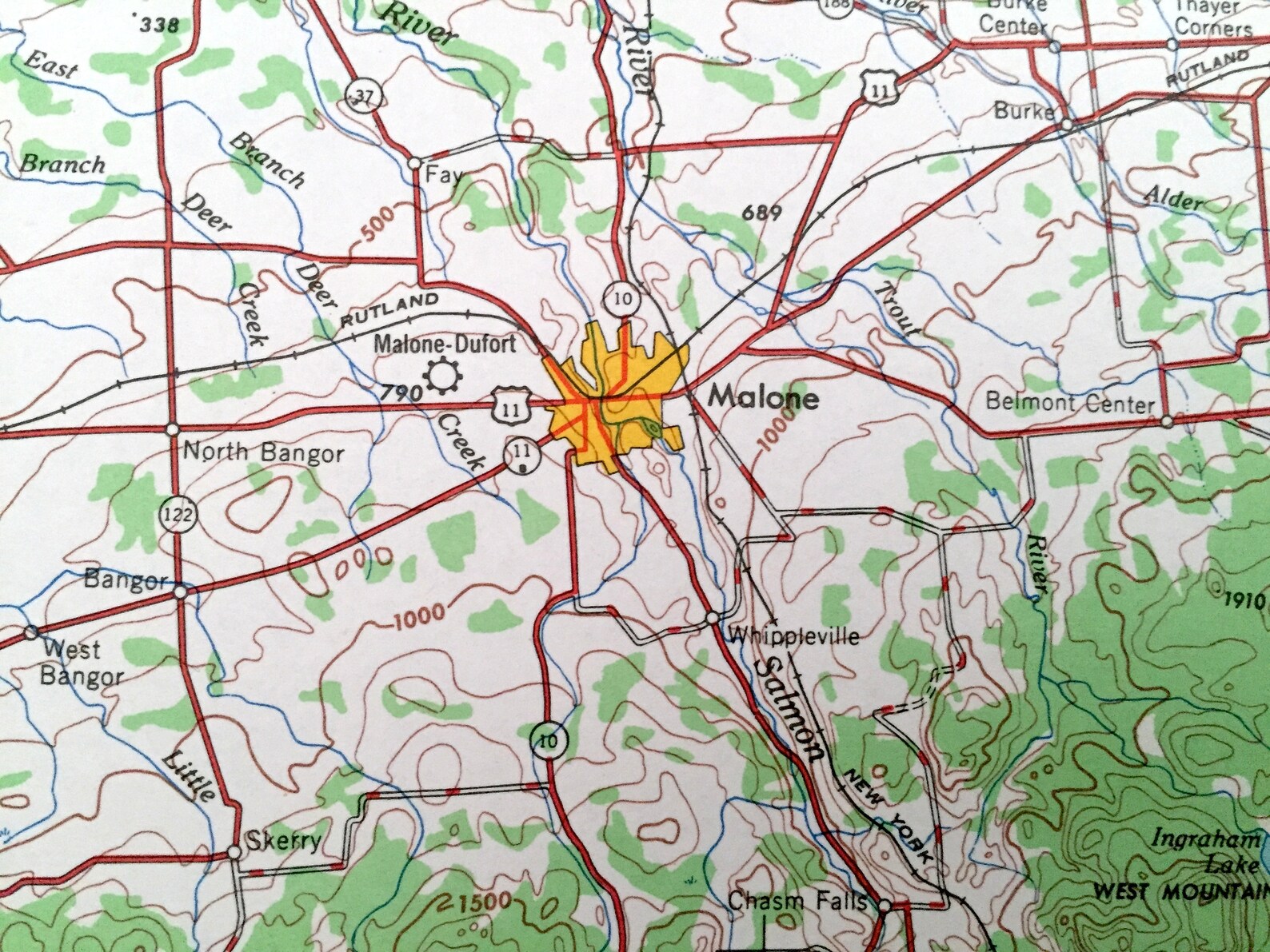 Antique Ogdensburg New York 1961 US Geological Survey Etsy