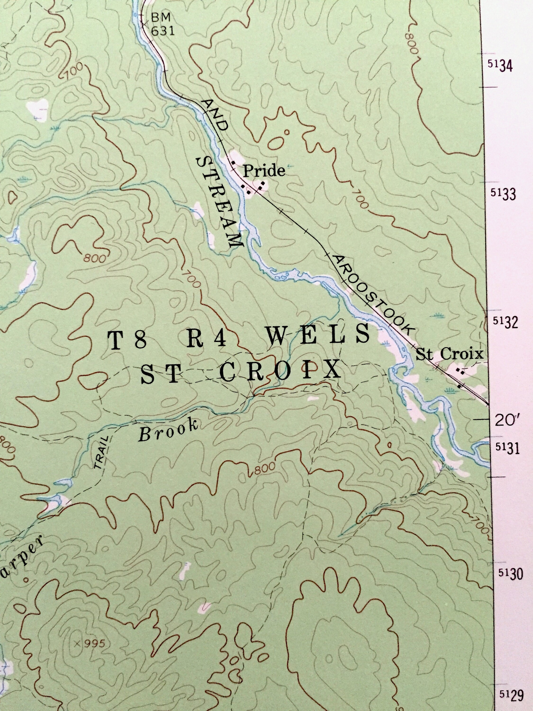 Antique Oxbow Maine 1965 US Geological Survey Topographic Map Etsy
