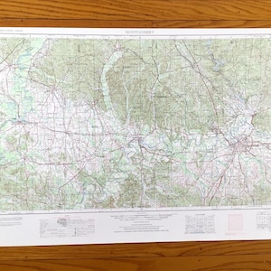 Antike Montgomery, Alabama 1953 US Geologische Untersuchung Topographische Karte - Selma, Demopolis, Eutaw, Clanton, Prattville, Centerville, AL