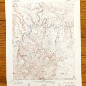 Antieke Navajo Mountain (Utah) 1953 US Geological Survey topografische kaart – Kane San Juan County Rainbow Bridge Plateau Indian Reservation (UT)