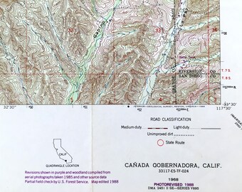 アンティークカナダ カリフォルニア州ゴベルナドーラ 1968年 米国地質