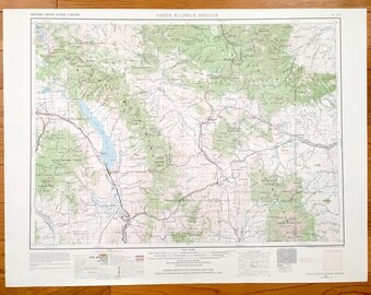 Antique White Sulphur Springs, Montana 1958 US Geological Survey Topographic Map – East Helena, Townsend, Toston, Ringing, Crazy Mountains