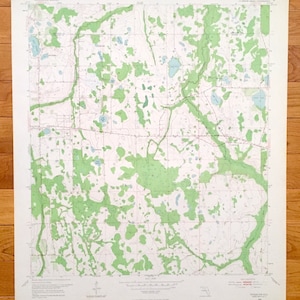 Antique Oviedo SW, Floride 1953 Carte topographique US Geological Survey - Orange, comté de Seminole, Bithlo, rivière Econlockhatchee, lac Georgia