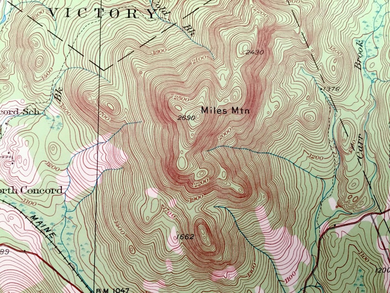Antique Littleton New Hampshire 1932 US Geological Survey Etsy