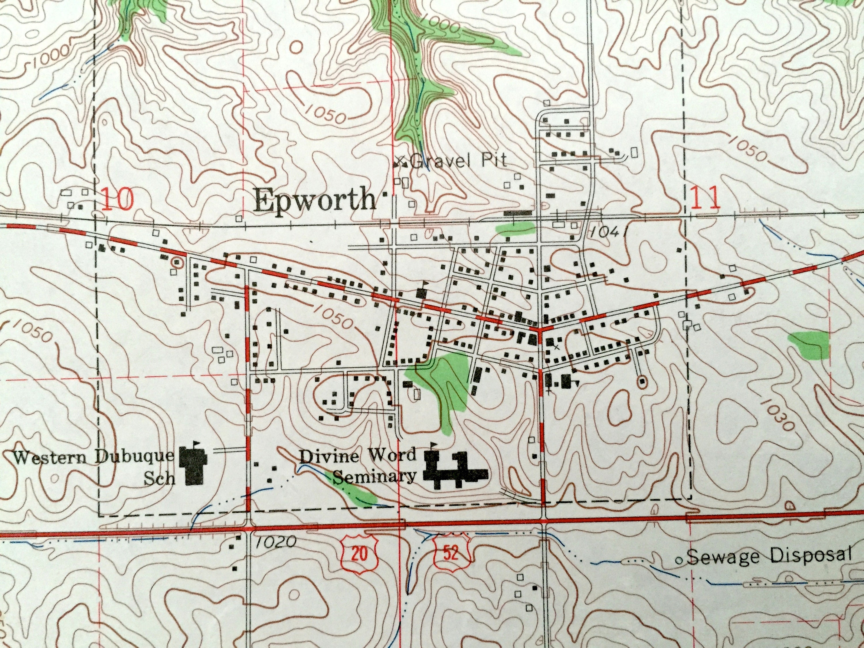 Antique Epworth Iowa 1966 US Geological Survey Topographic Etsy