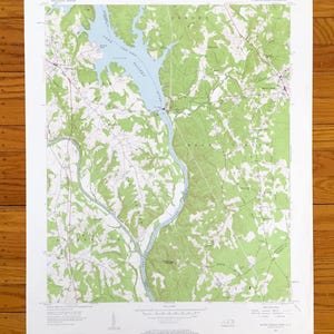 Antike Mount GiLead, North Carolina 1956 US Geologische Untersuchung Topographische Karte – Stanly, Anson, Montgomery County, Lake Tillery, Norwood, Northc